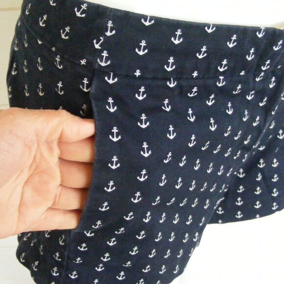 J.Crew Factory Shorts, 8, Chino, Blue, Anchors, Pockets, Zipper - Picture 5 of 13